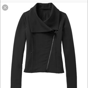 Athleta Black Jacket with Asymmetrical Zipper